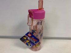 72 x BRAND NEW PACKAGED LEGO MOVIE WATER BOTTLE WITH STRAW