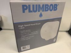 (NO VAT) BRAND NEW PLUMBOB 1.8KW HIGH SPEED HAND DRYER