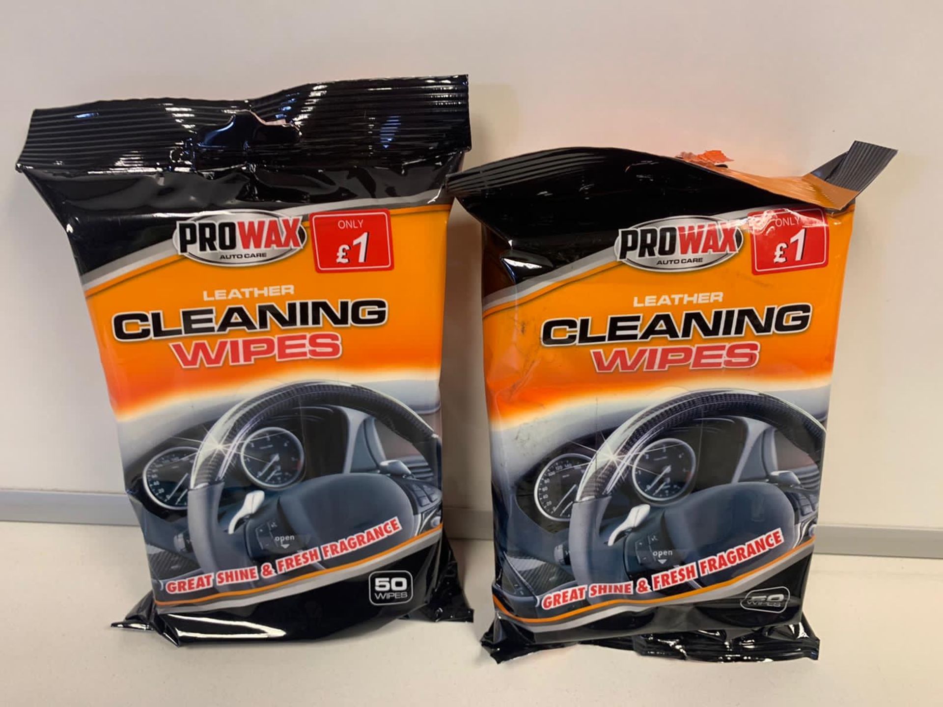 120 X PACKS OF 50 PRO WAX LEATHER CLEANING WIPES IN 5 BOXES