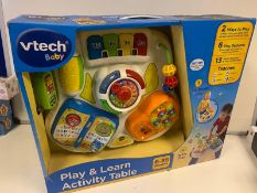 2 x BRAND NEW BOXED VTECH BABY PLAY & LEARN ACTIVITY TABLES