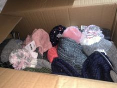 (NO VAT) 56 X BRAND NEW MOTHERCARE CHILDRENS HATS AND 5 PAIRS OF CHILDRENS MITTENS