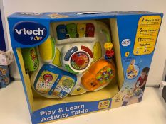 2 x BRAND NEW BOXED VTECH BABY PLAY & LEARN ACTIVITY TABLES