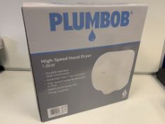 (NO VAT) BRAND NEW PLUMBOB 1.8KW HIGH SPEED HAND DRYER