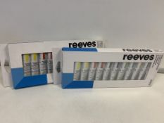 12 x BRAND NEW 12 PACK REEVES WATERCOLOUR PAINTS