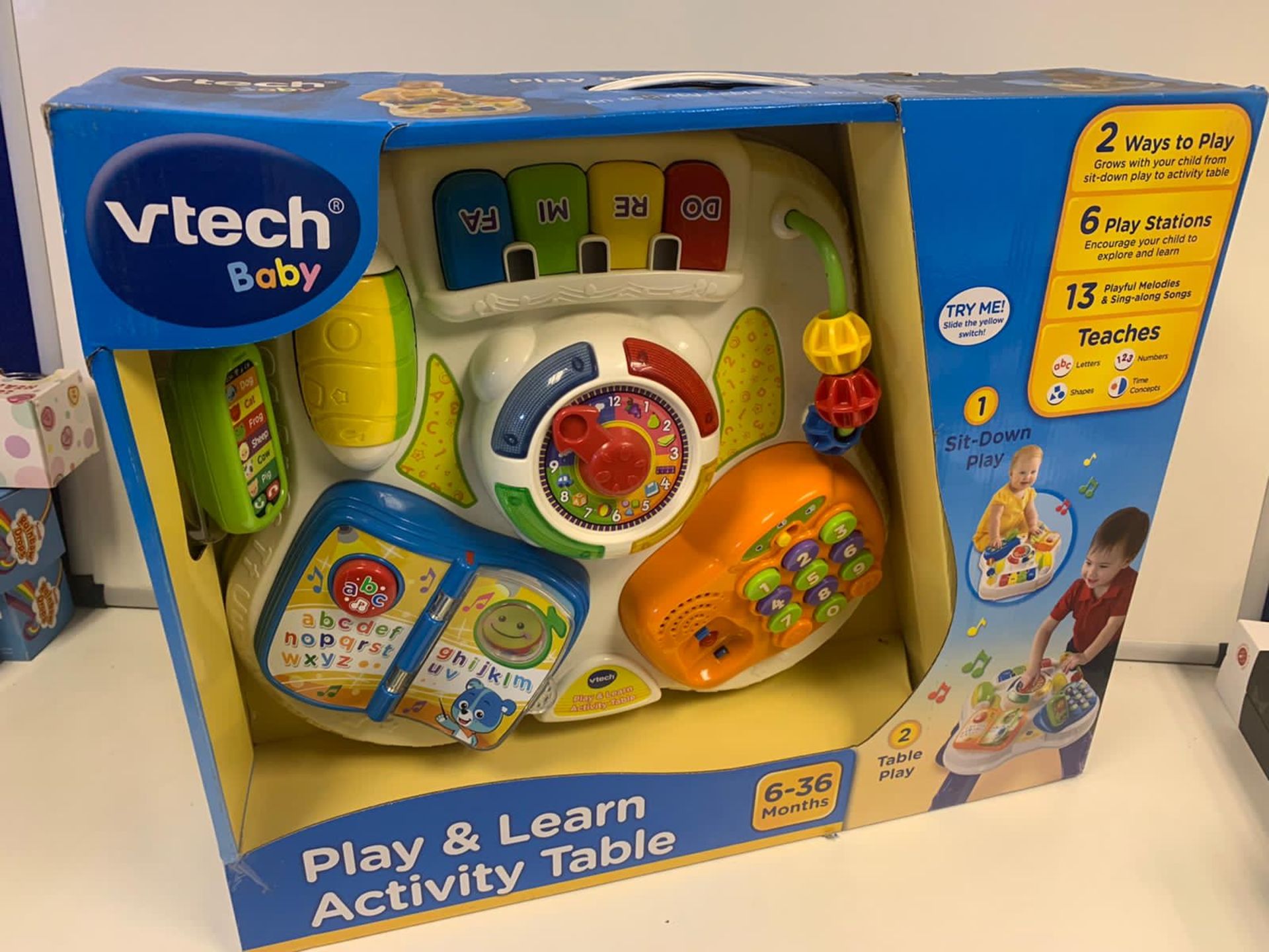 2 x BRAND NEW BOXED VTECH BABY PLAY & LEARN ACTIVITY TABLES