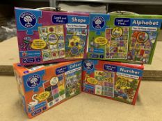 10 X SETS OF 4 ORCHARD TOYS LOOK AND FIND GAMES IN 10 BOXES