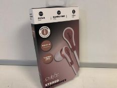 4 x BRAND NEW BOXED PULSAR STEREO EARPHONES - BUILT IN MICROPHONE