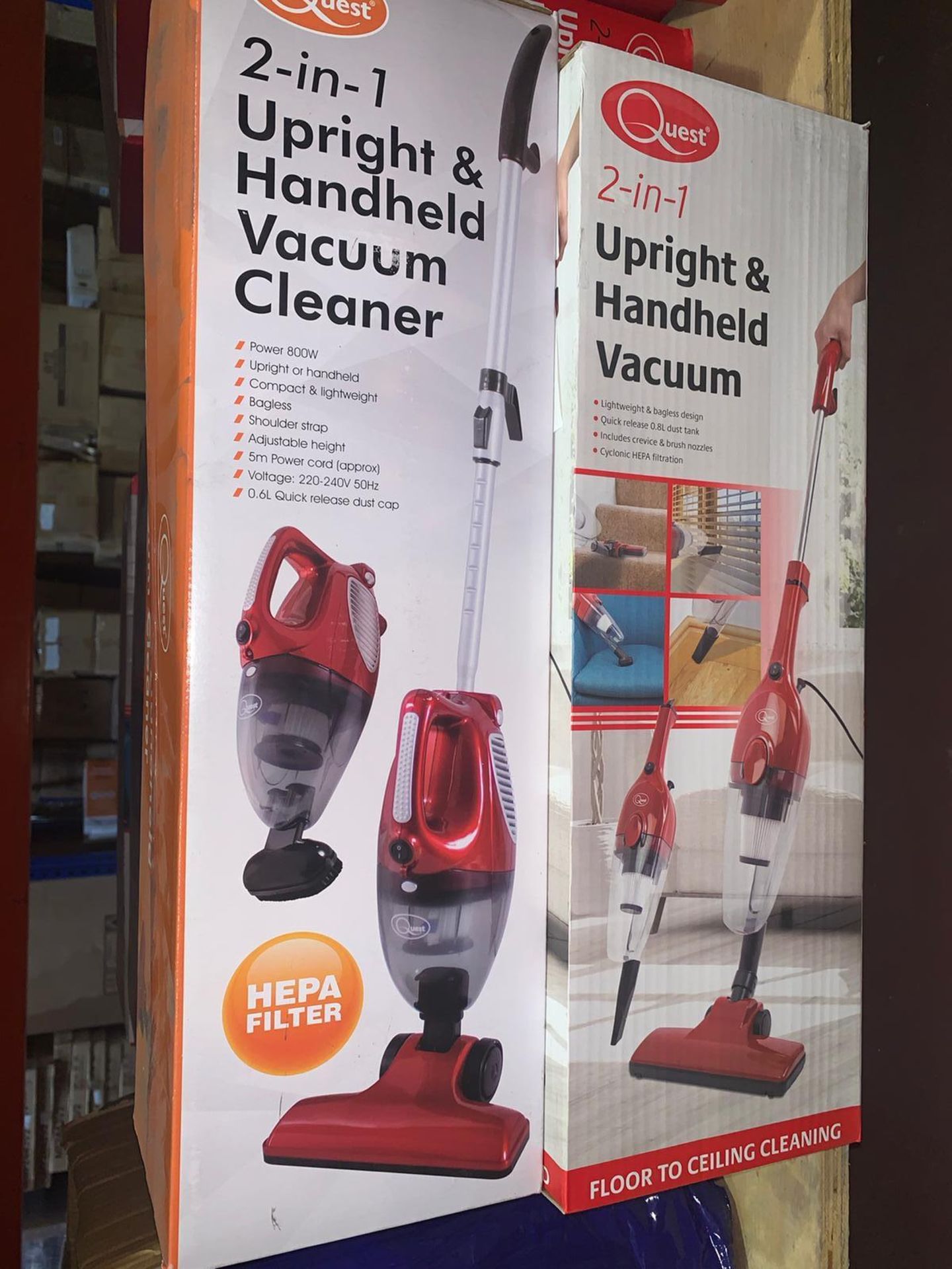 BRAND NEW QUEST 2 IN 1 UPRIGHT AND HANDHELD VACUUM CLEANERS