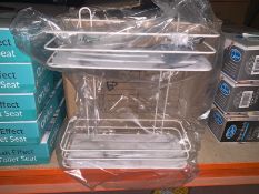 10 x BRAND NEW ANIKA 2 TIER BATHROOM SHOWER CADDY