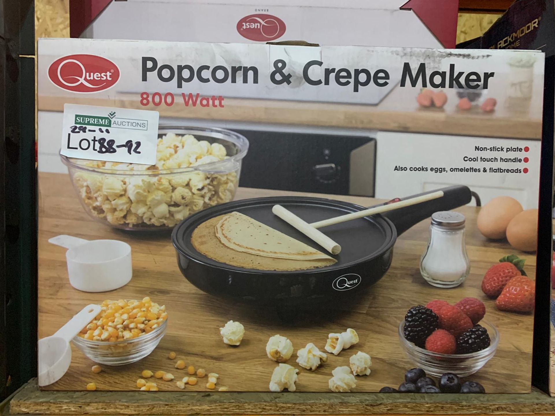 BRAND NEW QUEST 800W POPCORN AND CREPE MAKER