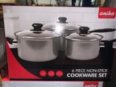 BRAND NEW ANIKA 6 PIECE NON-STICK COOKWARE SET