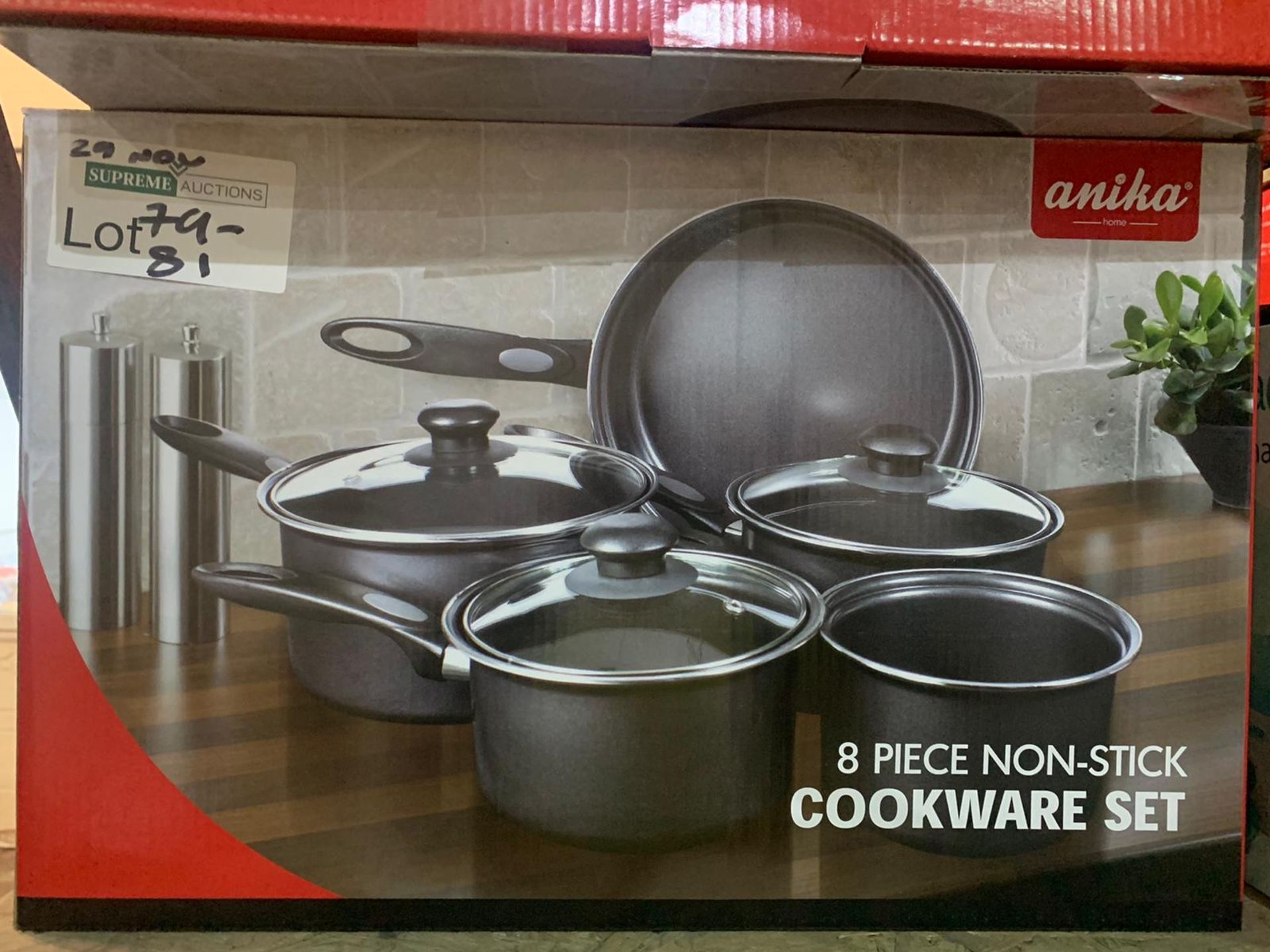 BRAND NEW ANIKA 8 PIECE NON-STICK COOKWARE SET