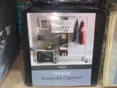 9 X BRAND NEW ANIKA LIVING HANGING WARDROBE ORGANISERS BLACK