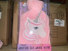 6 X BRAND NEW UNICORN HOT WATER BOTTLES