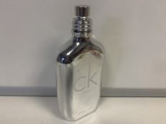 1 X TESTER 70-90% FULL BOTTLE CK ONE EDT 100ML