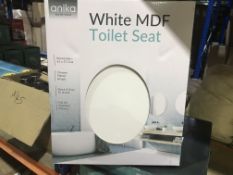 4 X ANIKA WHITE MDF TOILET SEATS