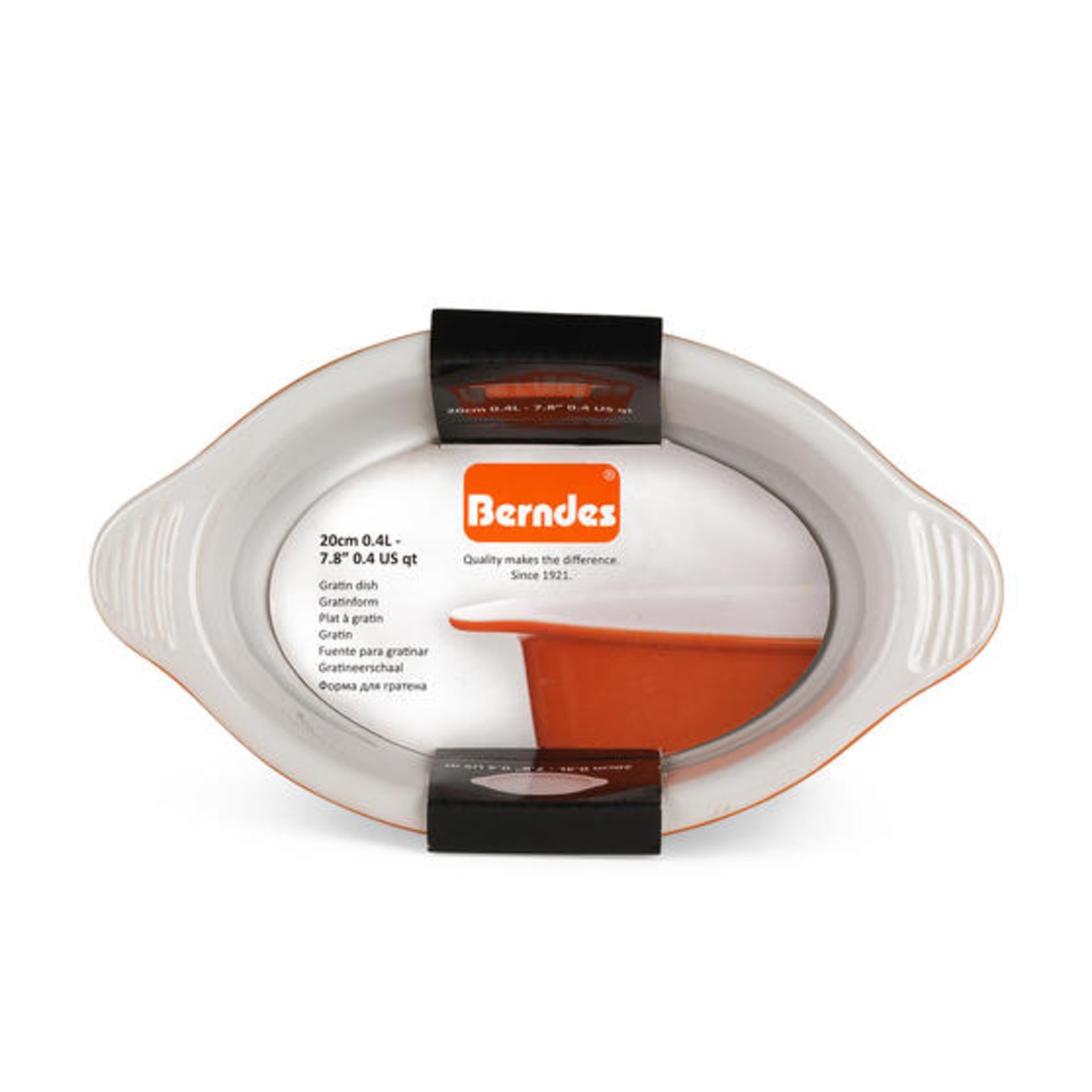 4 x BRAND NEW BERNDES GRATIN 20CM ORANGE DISHES