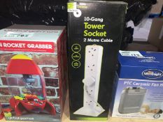 BRAND NEW BOXED 10 GANG TOWER SOCKET 2 METER CABLE