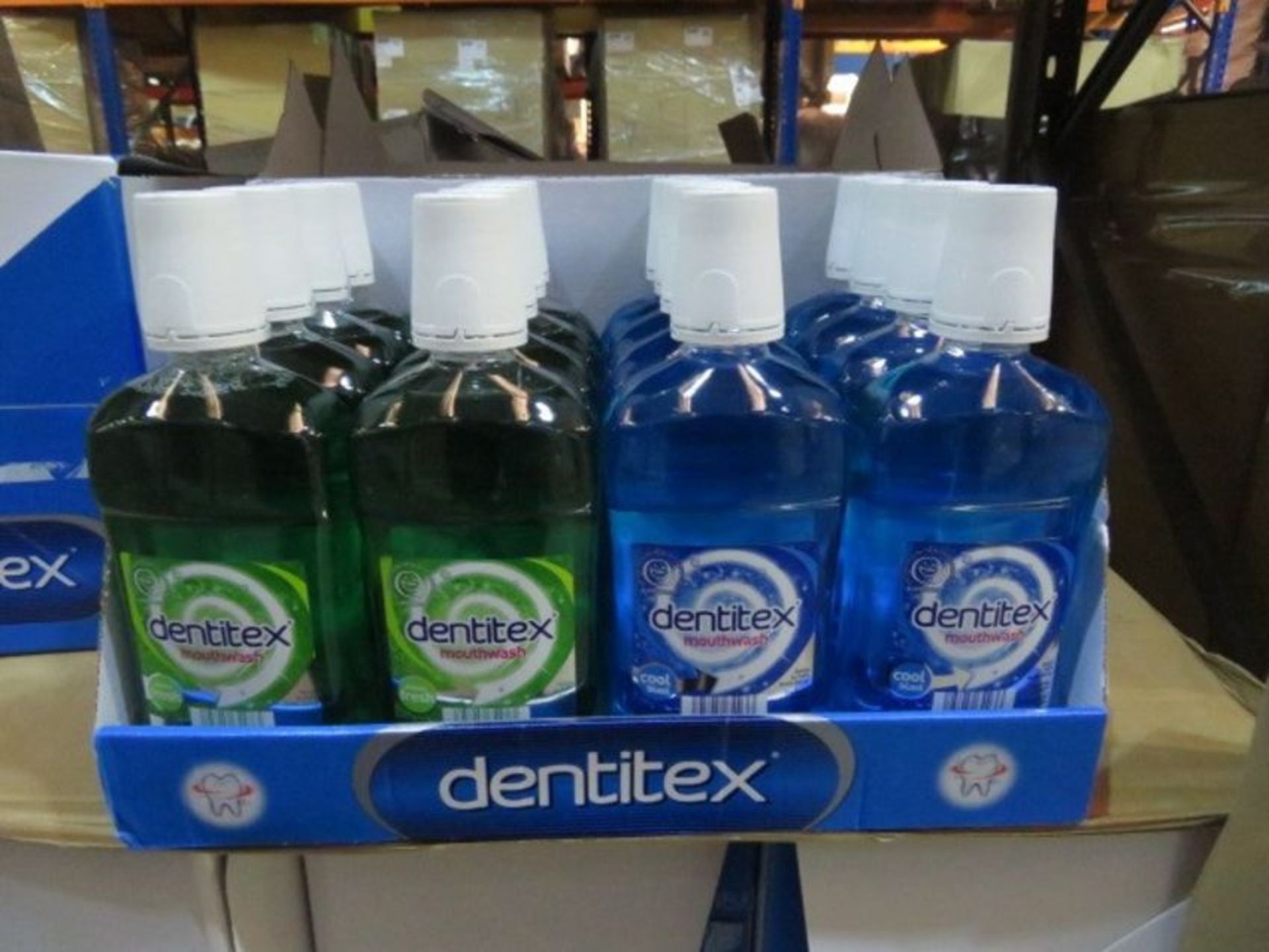 1 x PALLET OF BRANDED MOUTHWASH. 72 BOXES OF 16 UNITS. 2 DIFFERENT FLAVOURS. 1,152 UNITS IN TOTAL