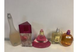 5 X VARIOUS BOTTLES OF PERFUME 50-100% FULL