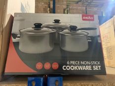 BRAND NEW ANIKA 6 PIECE NON STICK COOKWARE SET