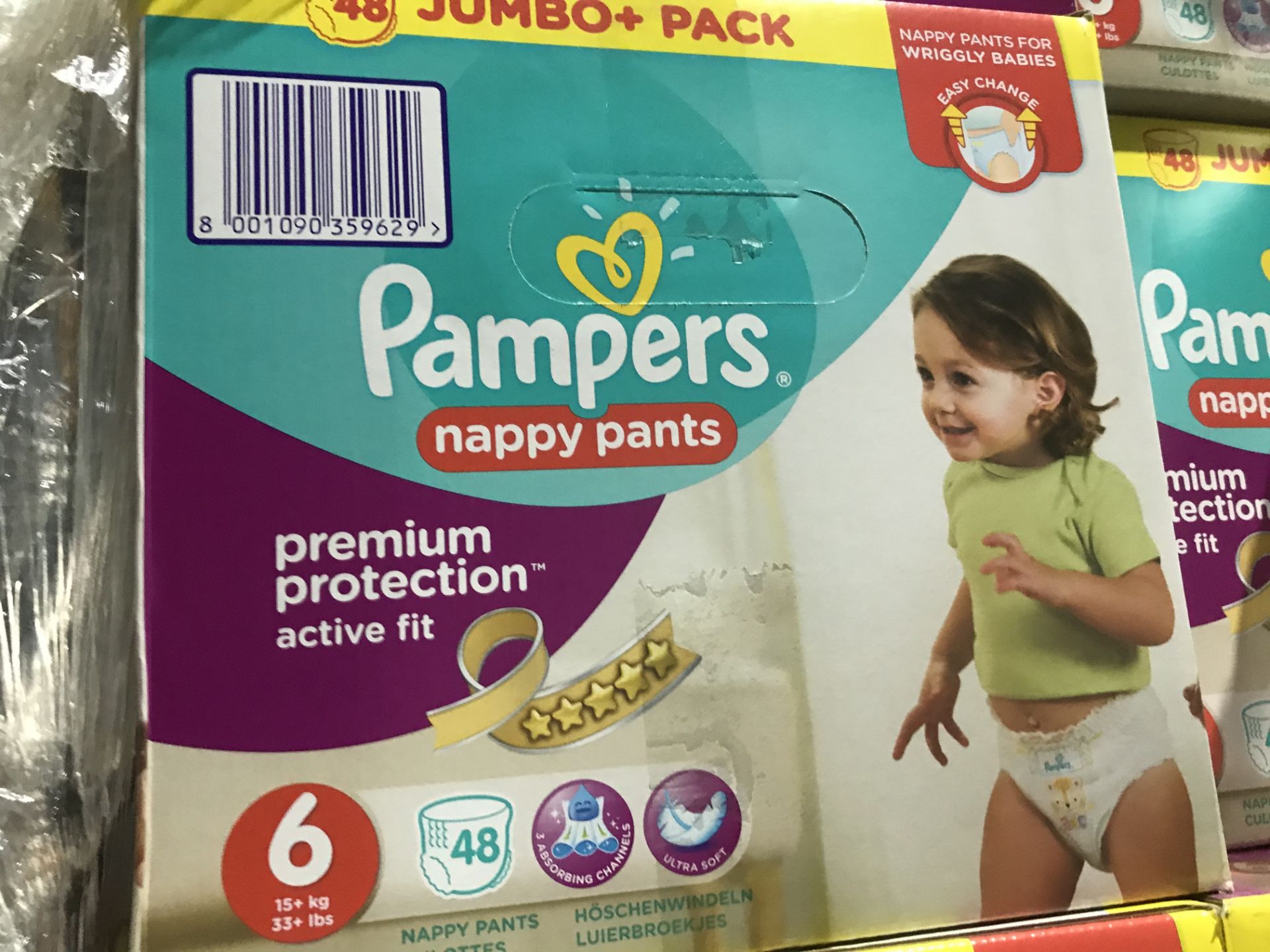 5 X BRAND NEW PAMPERS 48 JUMBO PACK NAPPY PANTS SIZE 6