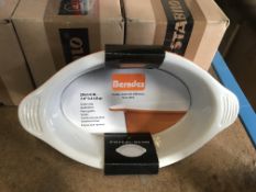 6 X BRAND NEW BERNDES 20CM GRATIN DISHES