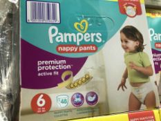 5 X BRAND NEW PAMPERS 48 JUMBO PACK NAPPY PANTS SIZE 6