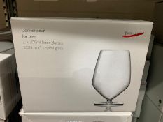 2 X SETS OF 2 JOHN LEWIS 700L CONNOISSEUR FOR BEER GLASSES