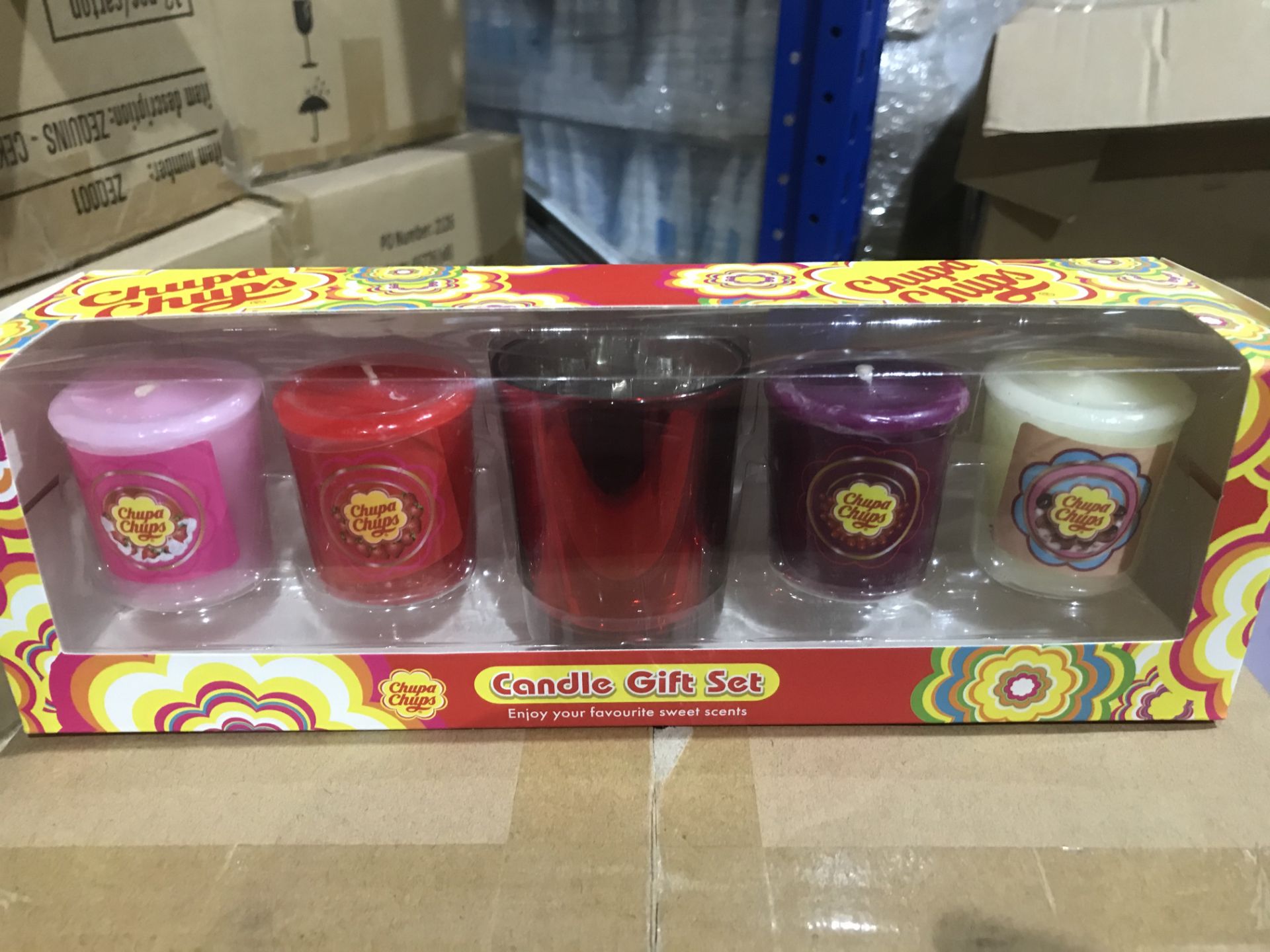 4 X BRAND NEW CHUPA CHUPS 5 PIECE CANDLE GIFT SETS