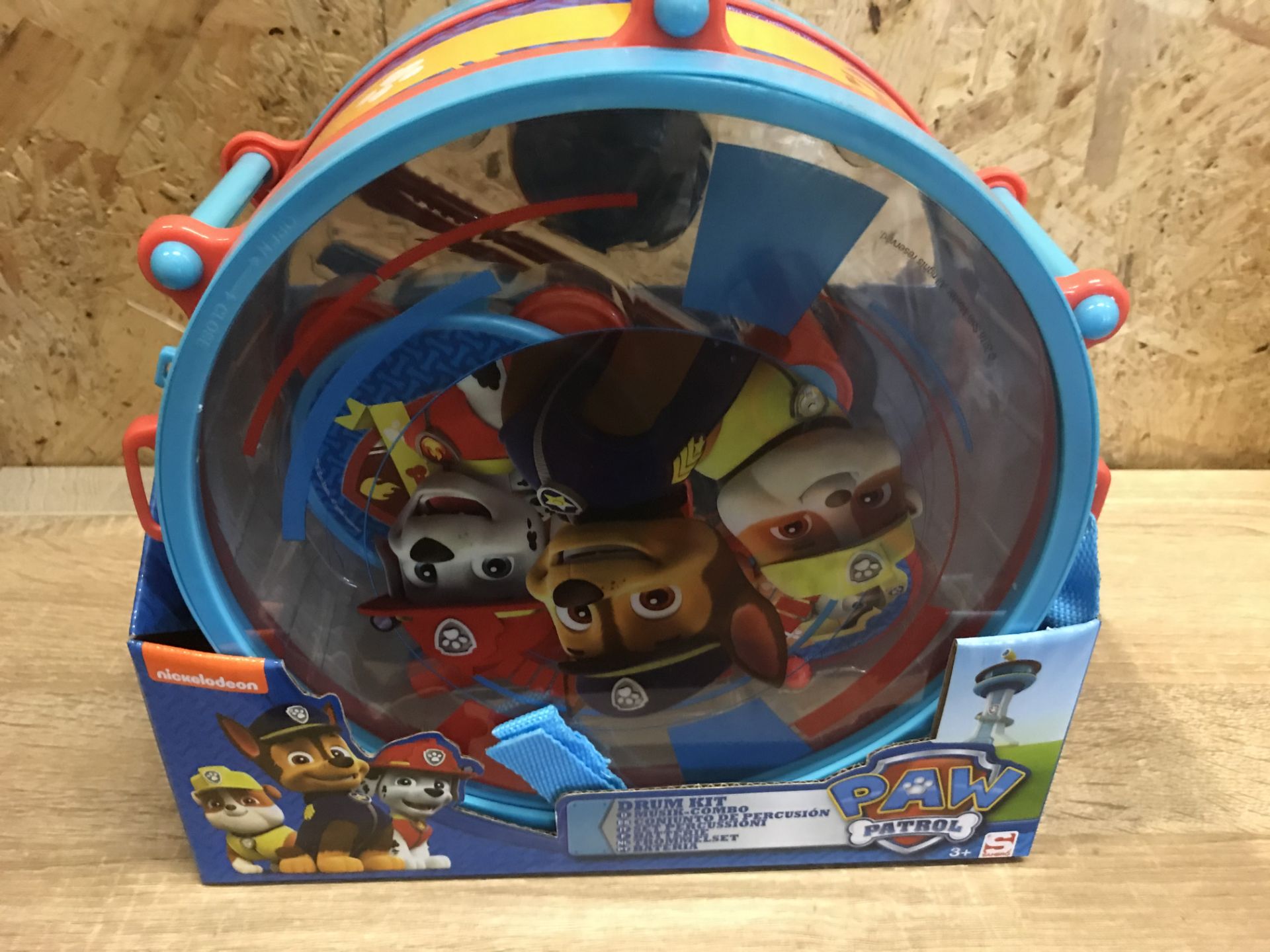 6 X BRAND NEW BOXED PAW PATROL DRUM KITS - INCLUDES DRUM & STICKS, FLUTE, CASTANETS, TAMBOURINE,