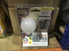 7 X GLOBAL GIZMOS COLOUR CHANGING LED BULBS WITH REMOTE CONTROL