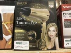 BAUER PROFESSIONAL 2200 WATT TOURMAPRO HAIR DRYER