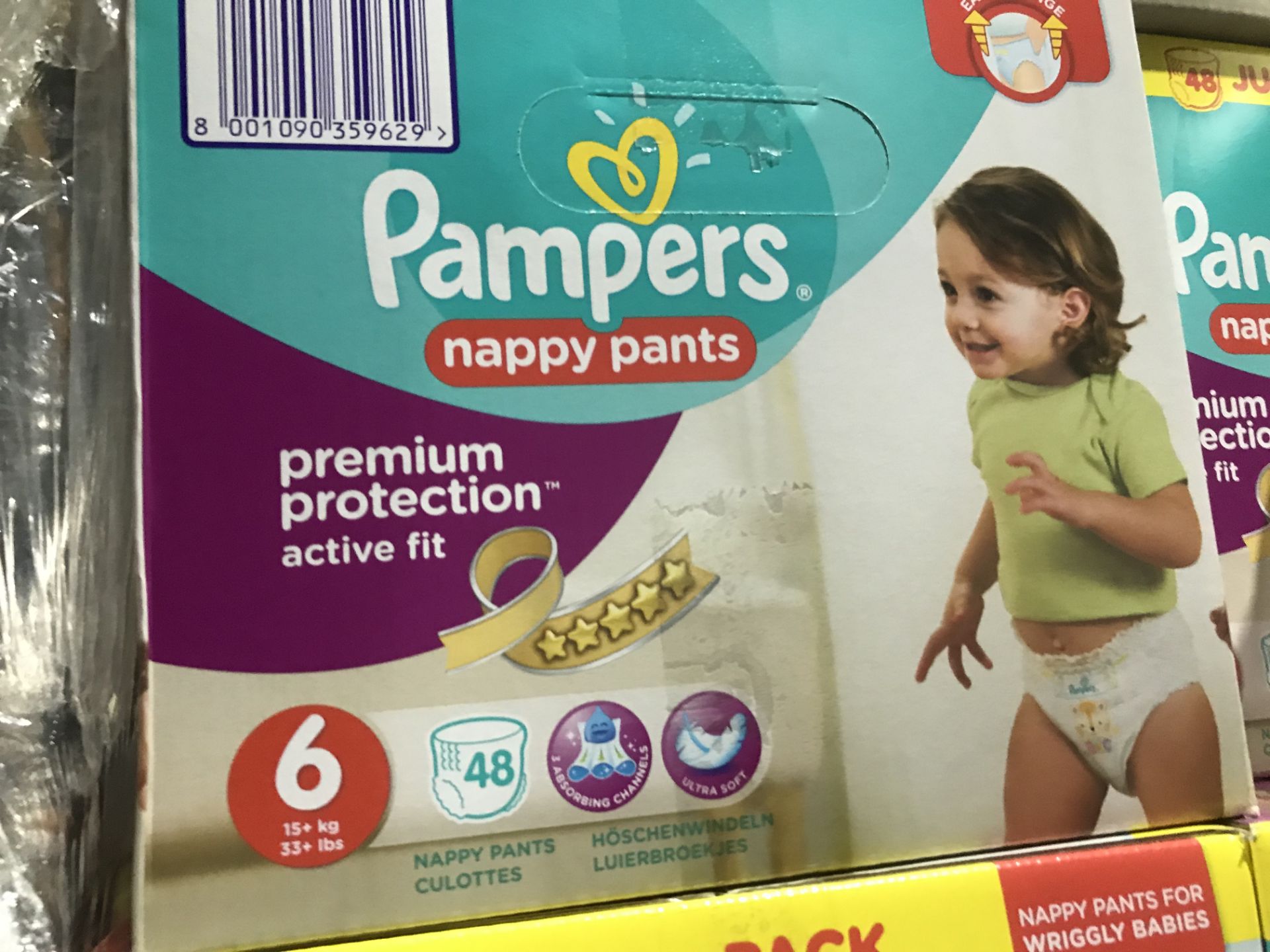 5 X BRAND NEW PAMPERS 48 JUMBO PACK NAPPY PANTS SIZE 6