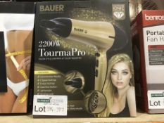 BAUER PROFESSIONAL 2200 WATT TOURMAPRO HAIR DRYER