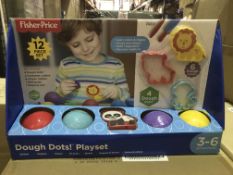 3 X BRAND NEW FISHER PRICE 12 PIECE DOUGH DOTS PLAYSETS