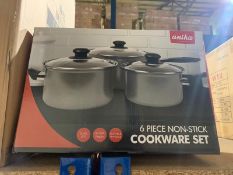 BRAND NEW ANIKA 6 PIECE NON STICK COOKWARE SET