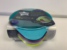 29 X BRAND NEW TOMMEE TIPPEE PACKS OF 4 EASY SCOOP FEEDING BOWLS WITH TRIANGLE CORNERS