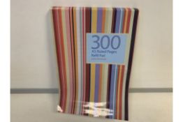 24 X BRAND NEW 300 A5 RULED PAGES REFILL PADS IN 1 BOX