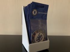 200 X BRAND NEW OFFICIAL CHELSEA FC AIR FRESHENERS IN 10 BOXES