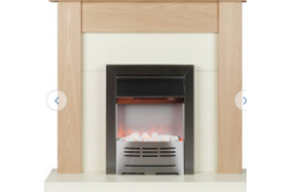 BRAND NEW BOXED Beldray Earlesworth 2kW Electric Fire Suite - Oak & Ivory. RRP £229.99. The