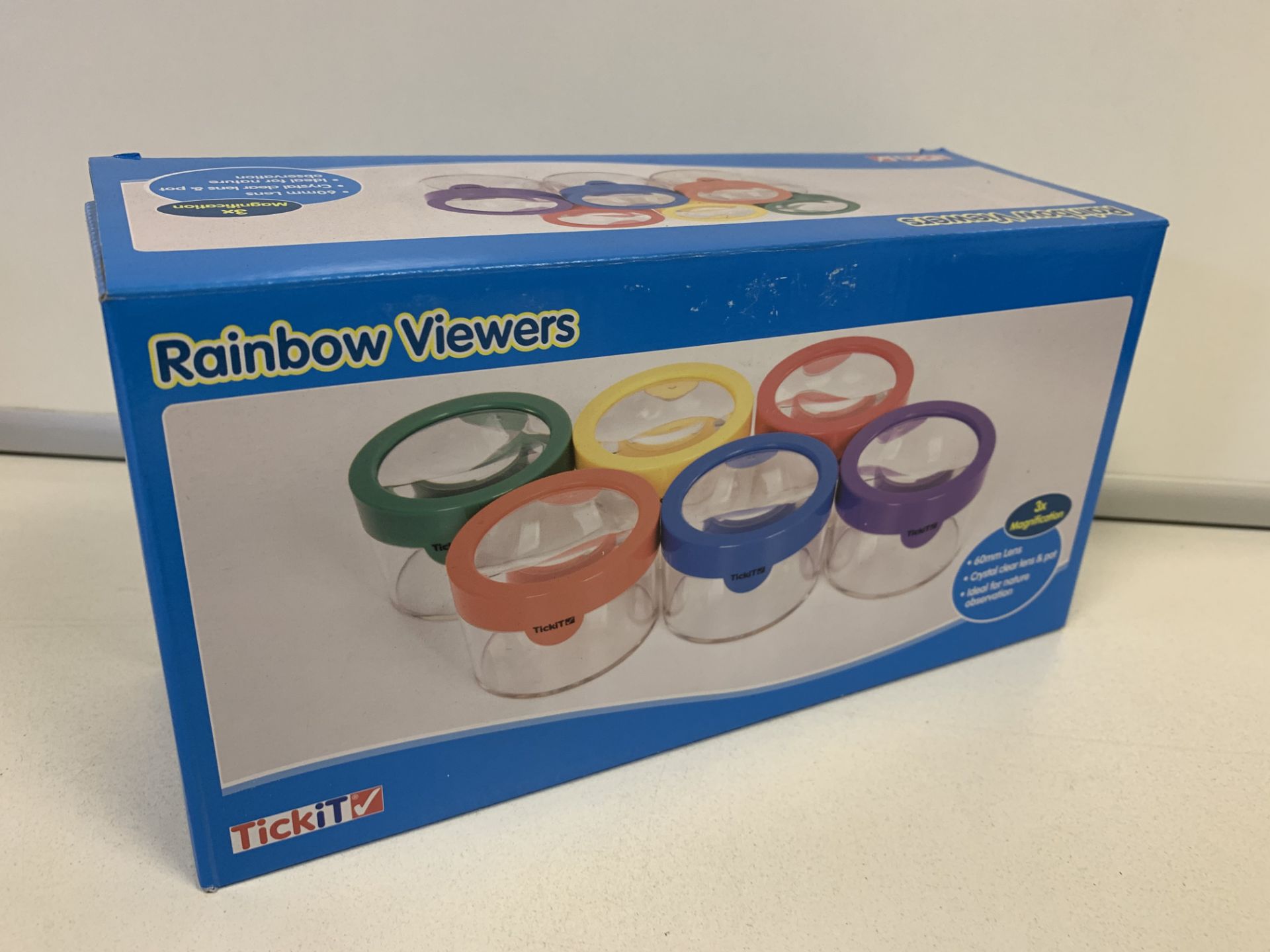 20 X BRAND NEW TICKIT RAIBOW VIEWER PACKS OF 6 MAGNIFICATION GLASSES