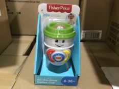 24 X BRAND NEW FISHER PRICE LAUGH AND LEARN ON THE GLOW COFFEE CUP IN 3 BOXES