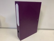 30 X BRAND NEW PURPLE BUTTON PUSH BOX FILES IN 3 BOXES