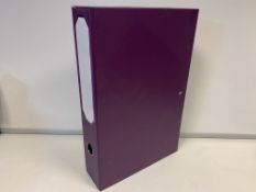 30 X BRAND NEW PURPLE BUTTON PUSH BOX FILES IN 3 BOXES