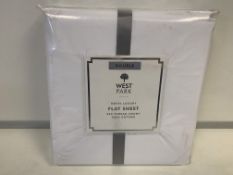 24 X BRAND NEW BOXED WEST PARK HOTEL LUXURY 200 THREAD COUNT 100% COTTON FLAT SHEETS IN 1 BOX