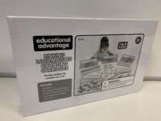 6 X BRAND NEW EDUCATIONAL ADVANTAGE 1-4 PLAYER LINKING LOCOMOTIVES COUNTING CARRIAGES RRP £69.99