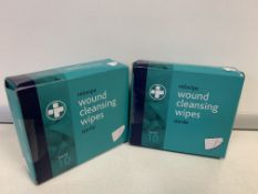 186 X PACKS OF 10 RELIWIPE WOUND CLEANSING WIPES