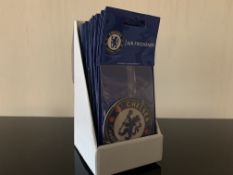 200 X BRAND NEW OFFICIAL CHELSEA FC AIR FRESHENERS IN 10 BOXES