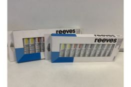 12 x BRAND NEW 12 PACK REEVES WATERCOLOUR PAINTS